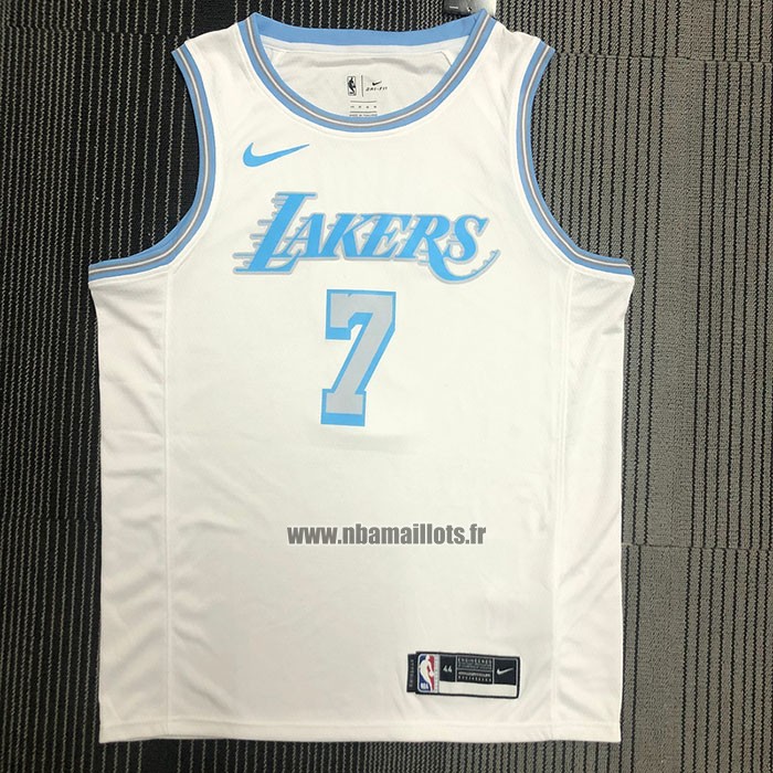 Maillot Los Angeles Lakers Carmelo Anthony NO 7 Ville 2020-21 Blanc
